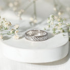 Lab Grown Diamond Designer Wedding Band Ring Lab - ( EF-VS ) - Rosec Jewels