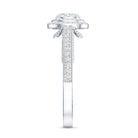 Vintage Inspired Lab Grown Diamond Double Halo Engagement Ring Lab - ( EF-VS ) - Rosec Jewels