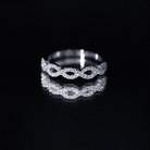 Rosec Jewels-Pave Set Lab Grown Diamond Infinity Wedding Band