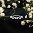 Rosec Jewels-Pave Set Lab Grown Diamond Infinity Wedding Band