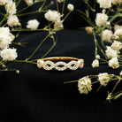 Rosec Jewels-Pave Set Lab Grown Diamond Infinity Wedding Band