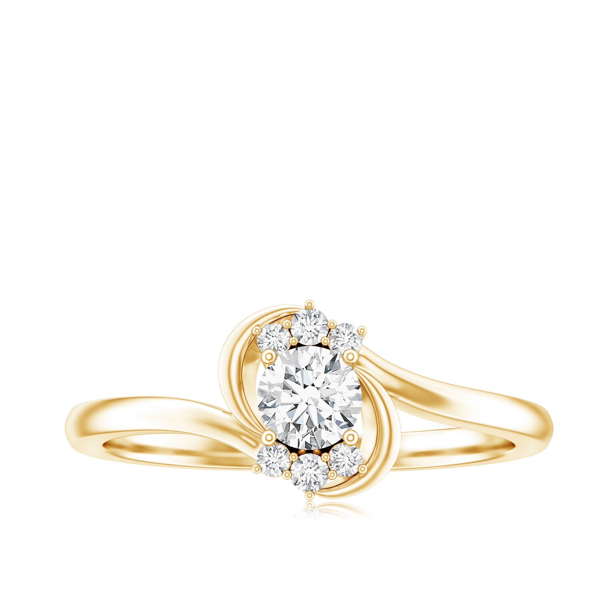 Brilliant Cut Certified Lab Grown Diamond Promise Ring For Her Lab - ( EF-VS ) - Rosec Jewels