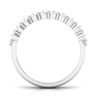 Rosec Jewels-3 Row Lab Grown Diamond Wide Wedding Band with Certificate
