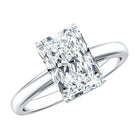 Rosec Jewels-Solitaire 3 Carat Radiant Cut Lab Created Diamond Engagement Ring IGI Certified
