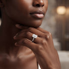Solitaire 3 Carat Radiant Cut Lab Created Diamond Engagement Ring IGI Certified Lab - ( E-VS1 ) - Rosec Jewels
