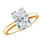 Rosec Jewels-Solitaire 3 Carat Radiant Cut Lab Created Diamond Engagement Ring IGI Certified