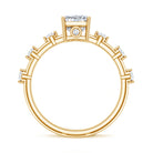 Rosec Jewels-IGI Certified 2 Carat Radiant Cut Lab Grown Diamond Engagement Ring with Spaced Accent