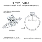 Rosec Jewels-3 Carat Lab Grown Diamond Radiant Engagement Ring with IGI Certificate