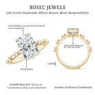 3 Carat Lab Grown Diamond Radiant Engagement Ring with IGI Certificate Lab - ( E-VS1 ) - Rosec Jewels
