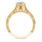 Vintage Inspired 3 Carat Radiant Cut Lab Grown Diamond Engagement Ring IGI Certified Lab - ( E-VS1 ) - Rosec Jewels