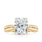Vintage Inspired 3 Carat Radiant Cut Lab Grown Diamond Engagement Ring IGI Certified Lab - ( E-VS1 ) - Rosec Jewels