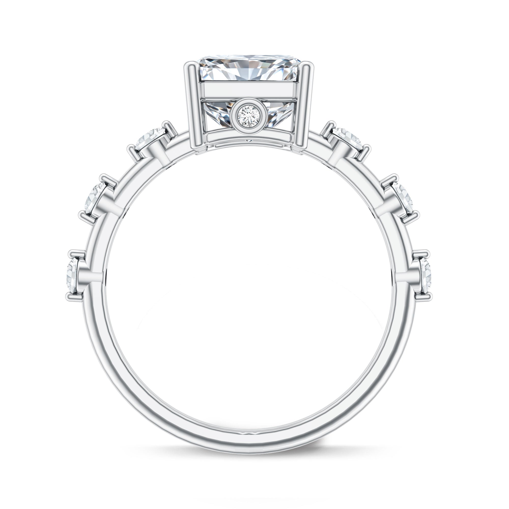 Rosec Jewels-4 Carat Lab Grown Radiant Cut Diamond Solitaire Engagement Ring with IGI Certificate