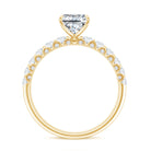 Lab Grown 2 Carat Diamond Radiant Cut Side Stone Engagement Ring IGI Certified Lab - ( E-VS1 ) - Rosec Jewels