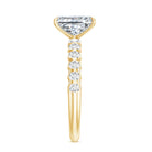 Lab Grown 2 Carat Diamond Radiant Cut Side Stone Engagement Ring IGI Certified Lab - ( E-VS1 ) - Rosec Jewels