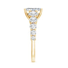 2 Carat IGI Certified Lab Diamond Radiant Cut Engagement Ring with Side Stones Lab - ( E-VS1 ) - Rosec Jewels