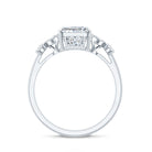IGI Certified 2 Carat Lab Grown Diamond Engagement Ring with Radiant Cut Lab - ( E-VS1 ) - Rosec Jewels