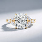 IGI Certified 2 Carat Lab Grown Diamond Engagement Ring with Radiant Cut Lab - ( E-VS1 ) - Rosec Jewels