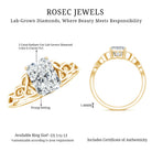 Rosec Jewels-IGI Certified 2 Carat Lab Grown Diamond Radiant Cut Engagement Ring with Celtic Knot