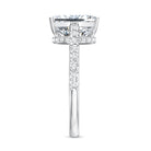 Rosec Jewels-3 Carat Radiant Cut Lab Grown Diamond Hidden Halo Engagement Ring with IGI Certificate