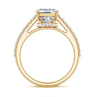 Rosec Jewels-3 Carat Radiant Cut Lab Grown Diamond Hidden Halo Engagement Ring with IGI Certificate