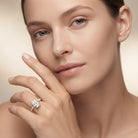 IGI Certified Radiant Cut 4 Carat Lab Grown Diamond Solitaire Engagement Ring with Hidden Halo Lab - ( E-VS1 ) - Rosec Jewels