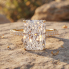 IGI Certified 5 Carat Lab Grown Diamond Solitaire Radiant Cut Engagement Ring Lab - ( E-VS1 ) - Rosec Jewels