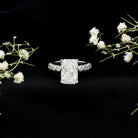 4 Carat Radiant Cut Lab Grown Diamond Side Stone Engagement Ring IGI Certified Lab - ( E-VS1 ) - Rosec Jewels