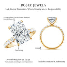 4 Carat Radiant Cut Lab Grown Diamond Side Stone Engagement Ring IGI Certified Lab - ( E-VS1 ) - Rosec Jewels