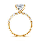Rosec Jewels-4 Carat Radiant Cut Lab Grown Diamond Side Stone Engagement Ring IGI Certified