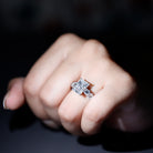 IGI Certified 3 Carat Radiant Cut Lab Grown Diamond Side Stone Engagement Ring Lab - ( E-VS1 ) - Rosec Jewels