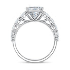 IGI Certified 4 Carat Radiant Cut Lab Grown Diamond Statement Ring with Side Stones Lab - ( E-VS1 ) - Rosec Jewels