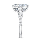 IGI Certified Radiant Cut Lab Grown Diamond 5 Carat Huge Engagement Ring with Side Stones Lab - ( E-VS1 ) - Rosec Jewels