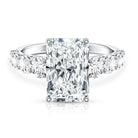 IGI Certified Radiant Cut Lab Grown Diamond 5 Carat Huge Engagement Ring with Side Stones Lab - ( E-VS1 ) - Rosec Jewels