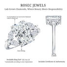 4 Carat Radiant Cut Lab Grown Diamond Split Shank Engagement Ring IGI Certified Lab - ( E-VS1 ) - Rosec Jewels