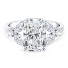 Rosec Jewels-4 Carat Radiant Cut Lab Grown Diamond Split Shank Engagement Ring IGI Certified