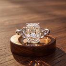 Radiant Cut 4 Carat Lab Diamond Celtic Knot Engagement Ring with IGI Certificate Lab - ( E-VS1 ) - Rosec Jewels