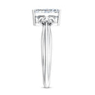 IGI Certified 2 Carat Lab Grown Diamond Radiant Cut Engagement Ring with Bow Lab - ( E-VS1 ) - Rosec Jewels
