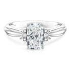 Rosec Jewels-IGI Certified 2 Carat Lab Grown Diamond Radiant Cut Engagement Ring with Bow
