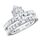 Rosec Jewels-IGI Certified Lab Grown 2 Carat Diamond Pear Shaped Engagement Ring with Wedding Band