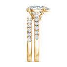 Rosec Jewels-IGI Certified Lab Grown 2 Carat Diamond Pear Shaped Engagement Ring with Wedding Band