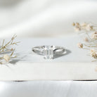 IGI Certified 2 Carat Emerald Cut Lab Grown Diamond Infinity Engagement Ring Lab - ( E-VS1 ) - Rosec Jewels