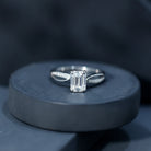 IGI Certified 2 Carat Emerald Cut Lab Grown Diamond Infinity Engagement Ring Lab - ( E-VS1 ) - Rosec Jewels