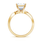 Rosec Jewels-Huge 5 Carat Emerald Cut Lab Grown Diamond Infinity Band Engagement Ring with IGI Certificate