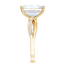Rosec Jewels-Huge 5 Carat Emerald Cut Lab Grown Diamond Infinity Band Engagement Ring with IGI Certificate