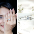 Cushion Cut 2 Carat Lab Grown Diamond Bridal Ring Set with IGI Certificate Lab - ( E-VS1 ) - Rosec Jewels