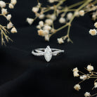 1 Carat Marquise Cut Engagement Ring with IGI Certified Lab Grown Diamond Lab - ( E-VS1 ) - Rosec Jewels