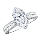Rosec Jewels-IGI Certified Antique Looking 2 Carat Marquise Lab Diamond Engagement Ring with Engraved Shank