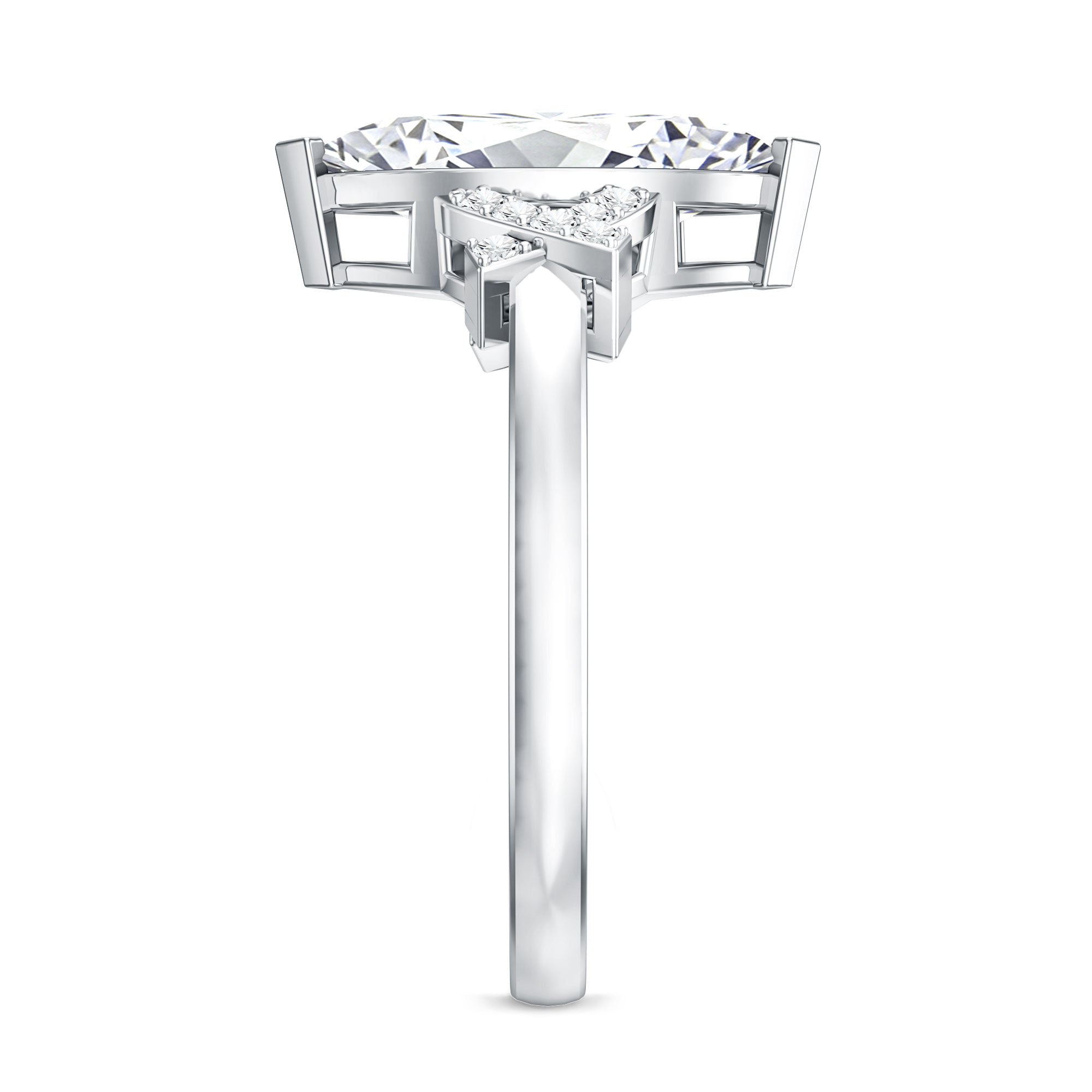 Rosec Jewels-Marquise Cut IGI Certified Lab Grown Diamond Statement Engagement Ring 2 Carat