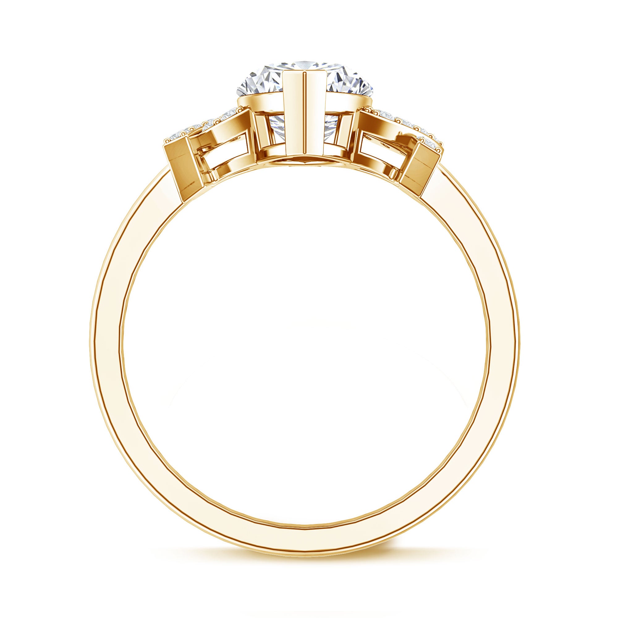 Rosec Jewels-Marquise Cut IGI Certified Lab Grown Diamond Statement Engagement Ring 2 Carat