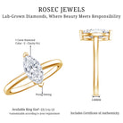 Rosec Jewels-Classic Marquise Cut Lab Grown Diamond 1 Carat Engagement Ring with IGI Certificate